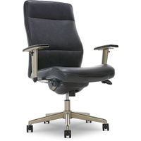 La-Z-Boy - Baylor Modern Bonded Leather Executive Chair - Black - Bonded Leather