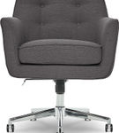 Serta - Ashland Memory Foam & Twill Fabric Home Office Chair - Graphite