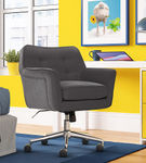 Serta - Ashland Memory Foam & Twill Fabric Home Office Chair - Graphite
