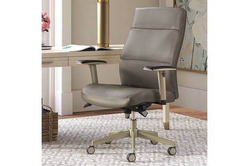 La-Z-Boy - Baylor Modern Bonded Leather Executive Chair - Gray - Bonded Leather