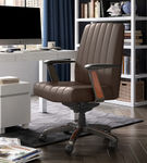 La-Z-Boy - Bennett Bonded Leather Executive High-Back Ergonomic Office Chair - Brown