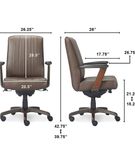 La-Z-Boy - Bennett Bonded Leather Executive High-Back Ergonomic Office Chair - Brown