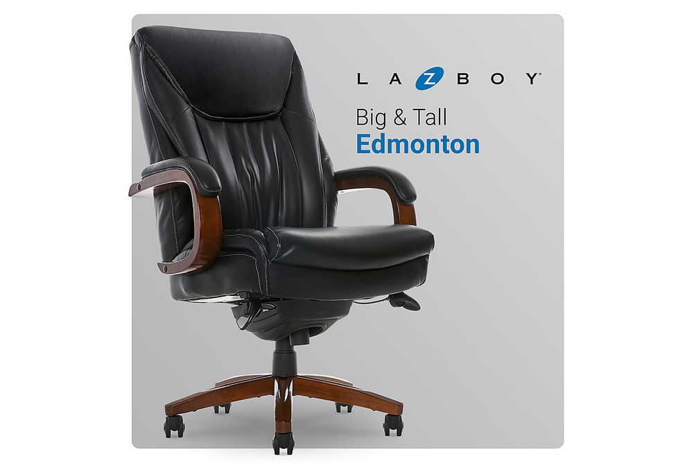 La-Z-Boy - Big & Tall Bonded Leather Executive Chair - Black