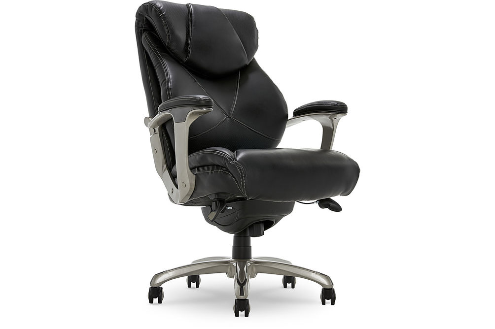 La-Z-Boy - Cantania Bonded Leather Executive Office Chair - Black