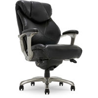 La-Z-Boy - Cantania Bonded Leather Executive Office Chair - Black