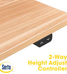 Serta - Creativity Electric Height Adjustable Standing Desk - Natural Wood