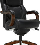 La-Z-Boy - Delano Big & Tall Bonded Leather Executive Chair - Jet Black/Mahogany