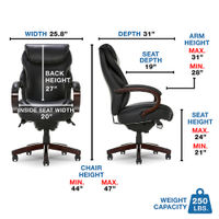 La-Z-Boy - Premium Hyland Executive Office Chair - Black