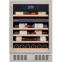 Wine Enthusiast - SommSeries2 46 Bottle Dual Zone with VinoView Display Shelving - Stainless Steel