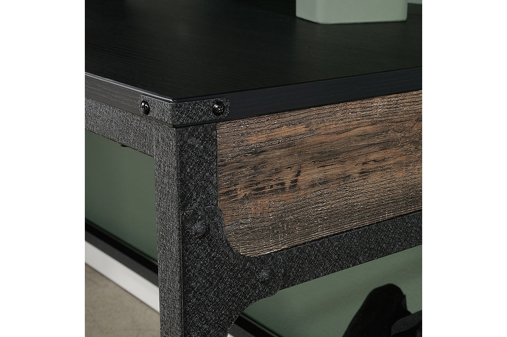 Sauder - Foundry Road 72x24 Table Desk Co - SGS Mixed Mat Carbon Oak