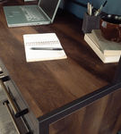 Sauder - Briarbrook Single Ped Desk-Mesh Draw 3a - SGS Laminate Barrel Oak