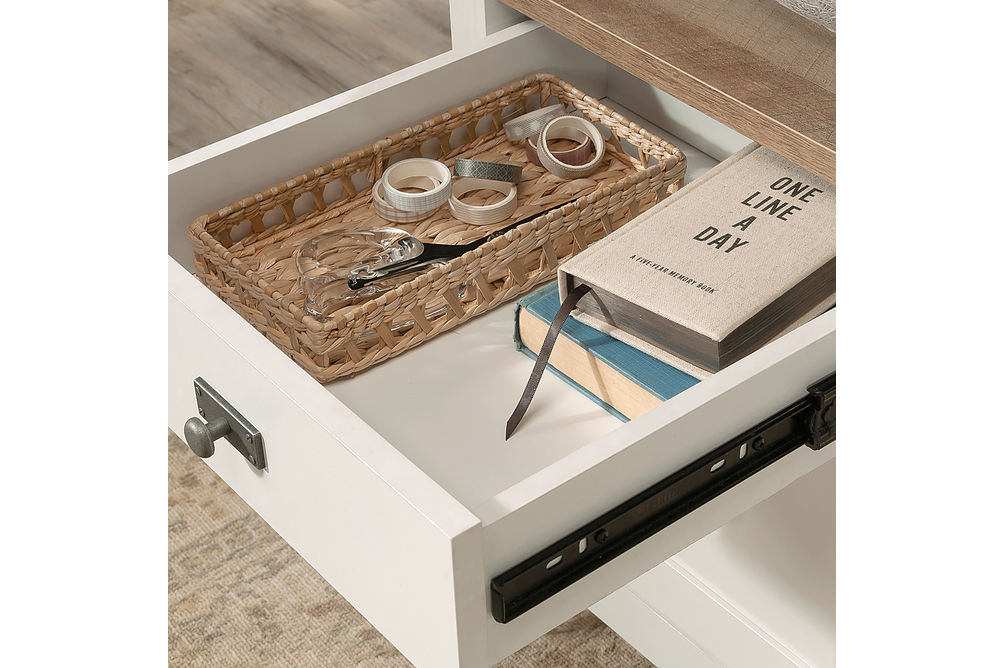 Sauder - Cottage Road Storage Desk with 2 Drawers - White