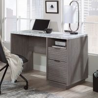 Sauder - East Rock Single Ped Desk Ao - Ashen Oak