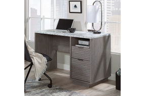 Sauder - East Rock Single Ped Desk Ao - Ashen Oak