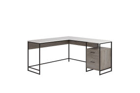 Sauder - Tremont Row L Desk Mystic Oak - SGS Mixed Mat Mystic Oak