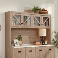 Sauder - Dixon City Large Hutch - Brushed Oak