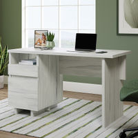 Sauder - Porto Palma Single Ped Desk Ha - SGS Laminate Haze Acacia