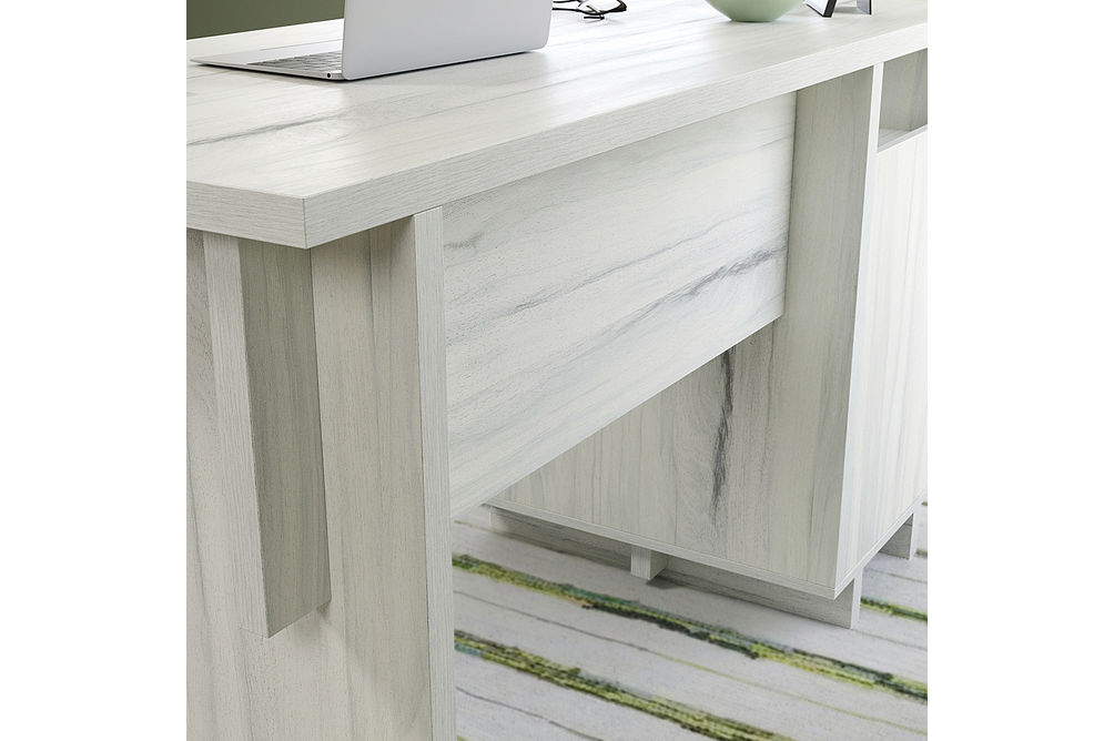 Sauder - Porto Palma Single Ped Desk Ha - SGS Laminate Haze Acacia