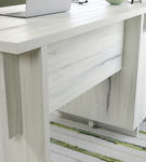 Sauder - Porto Palma Single Ped Desk Ha - SGS Laminate Haze Acacia