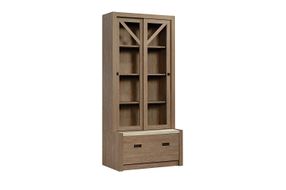 Sauder - Dixon City 4-Shelf Bookcase with Doors - Brushed Oak