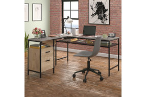 Sauder - Market Commons L-Desk Po - SGS Laminate Prime Oak