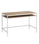 Sauder - Nova Loft Metal Frame Writing Desk with Shelf - Kiln Acacia