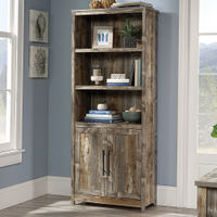 Sauder - Granite Trace 5-Shelf Library Bookcase w/ Doors - Rustic Cedar