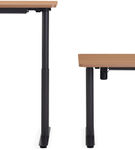 Steelcase - AMQ Sit-to-Stand Desk - Merele Base Dark Oak Top