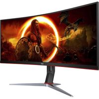 AOC - CU34G2XP 34" VA Curved Gaming Monitor, WQHD (3440x1440), 180Hz, 1ms, Freesync, HDR400 - Black