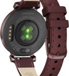 Garmin - Lily 2 Classic Smartwatch 34 mm Anodized Aluminum - Dark Bronze with Mulberry Leather Band