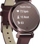 Garmin - Lily 2 Classic Smartwatch 34 mm Anodized Aluminum - Dark Bronze with Mulberry Leather Band