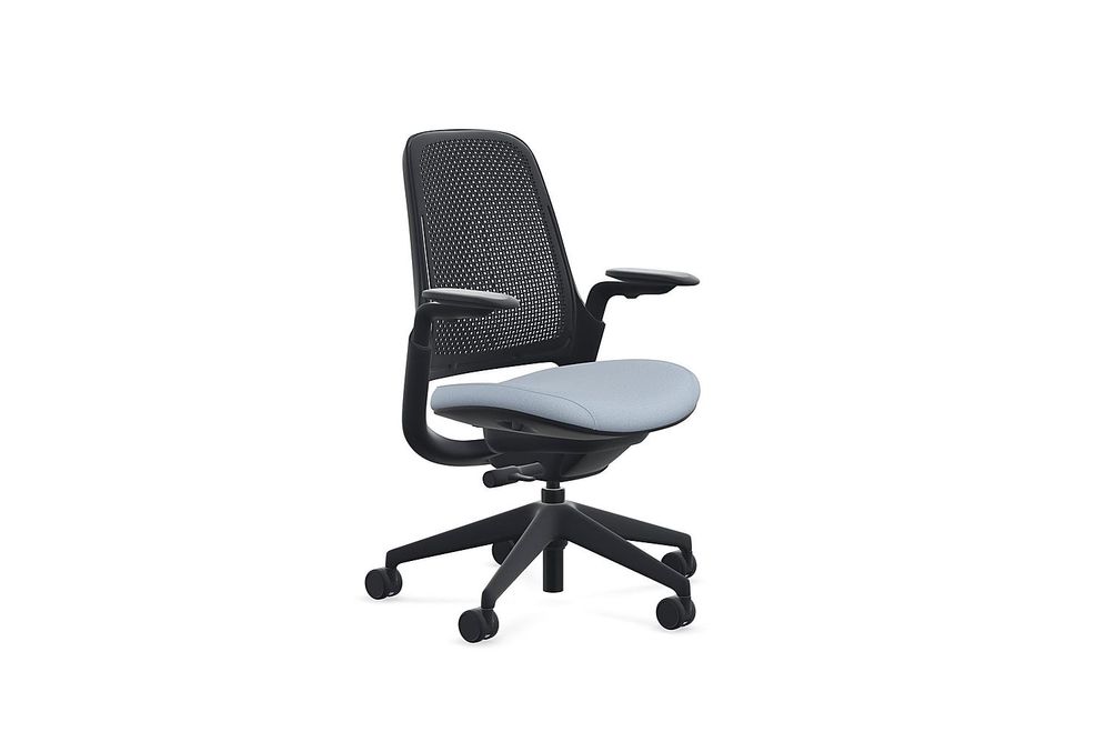 Steelcase - Series 1 Air Chair with Black Frame - Era Blue Nickel / Black Frame