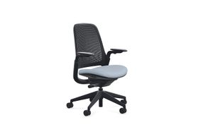 Steelcase - Series 1 Air Chair with Black Frame - Era Blue Nickel / Black Frame