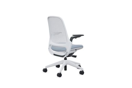 Steelcase - Series 1 Air Chair with Seagull Frame - Era Blue Nickel / Seagull Frame