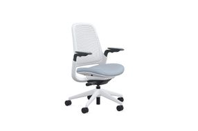 Steelcase - Series 1 Air Chair with Seagull Frame - Era Blue Nickel / Seagull Frame