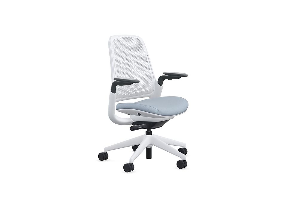 Steelcase - Series 1 Air Chair with Seagull Frame - Era Blue Nickel / Seagull Frame