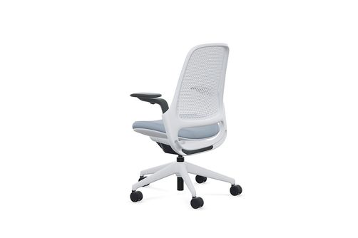 Steelcase - Series 1 Air Chair with Seagull Frame - Era Blue Nickel / Seagull Frame