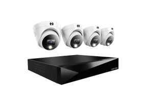 Night Owl - 2-Channel, 4-Camera Dome Indoor/Outdoor Wired 2K 2TB DVR Security System with 2-Way Aud