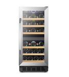 Lanbo - 15 Inch width 26 Bottle Dual Zone Compressor Freestanding/Built-In Wine Fridge with Recesse