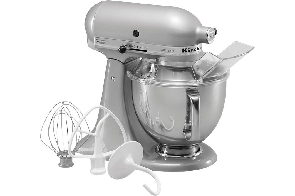 KitchenAid - Artisan Series 5 Quart Tilt-Head Stand Mixer - KSM150PSMC - Metallic Chrome