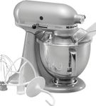 KitchenAid - Artisan Series 5 Quart Tilt-Head Stand Mixer - KSM150PSMC - Metallic Chrome