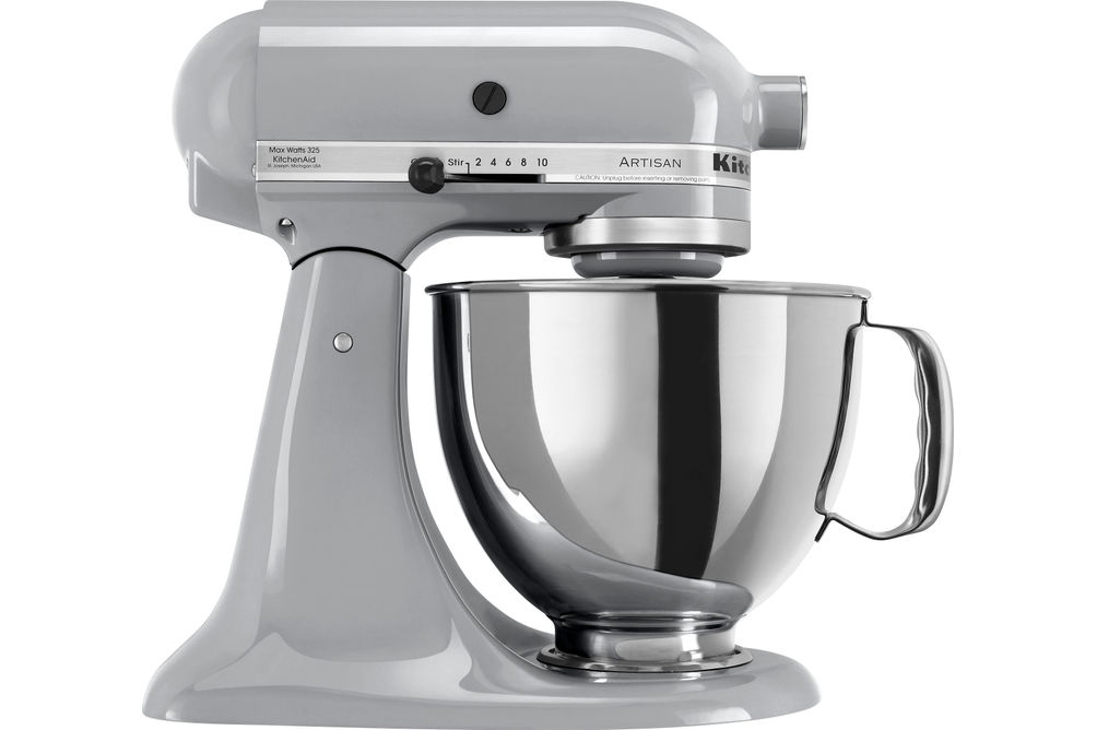 KitchenAid - Artisan Series 5 Quart Tilt-Head Stand Mixer - KSM150PSMC - Metallic Chrome