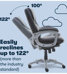 Serta - Back in Motion Health & Wellness Executive Chair - Black