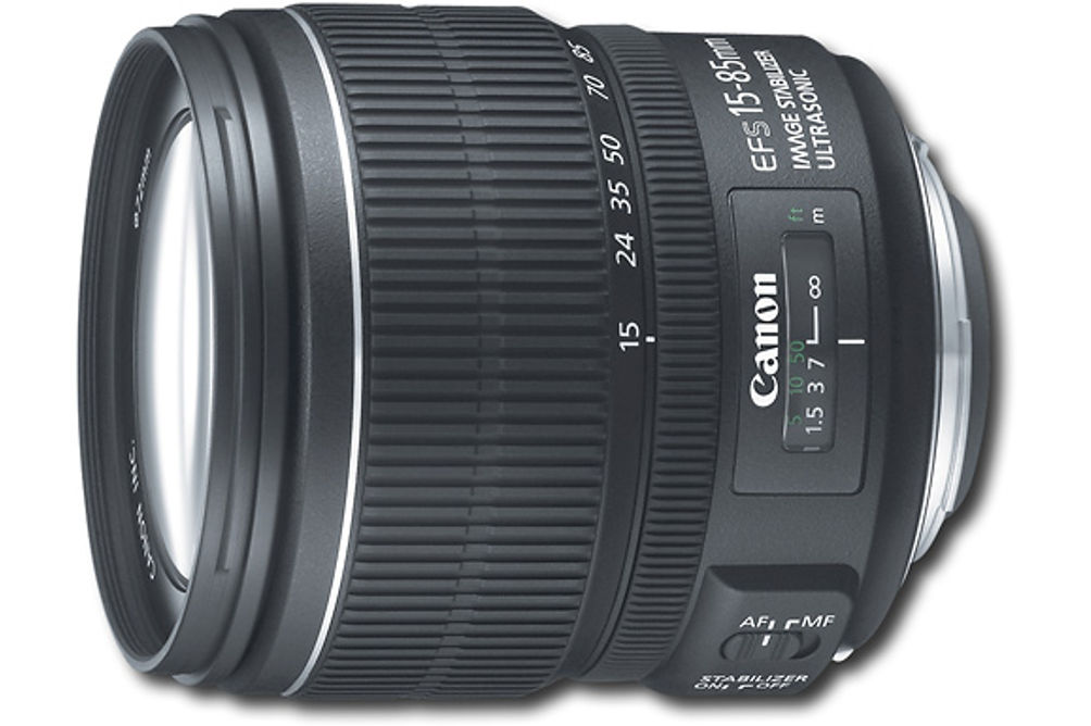 Canon - EF-S 15-85mm f/3.5-5.6 IS USM Standard Zoom Lens - Black