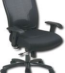 Office Star Products - Ergonomic Chair with Double Air Grid Back and Mesh Seat - Black