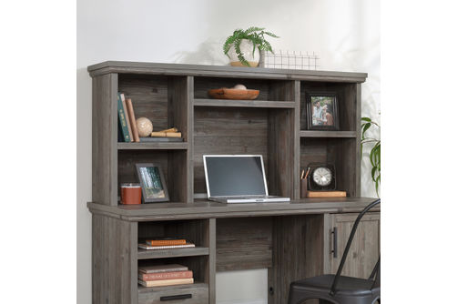 Sauder - Aspen Post Computer Hutch - Pebble Pine