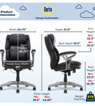 Serta - AIR Health & Wellness Mid-Back Manager's Chair - Black