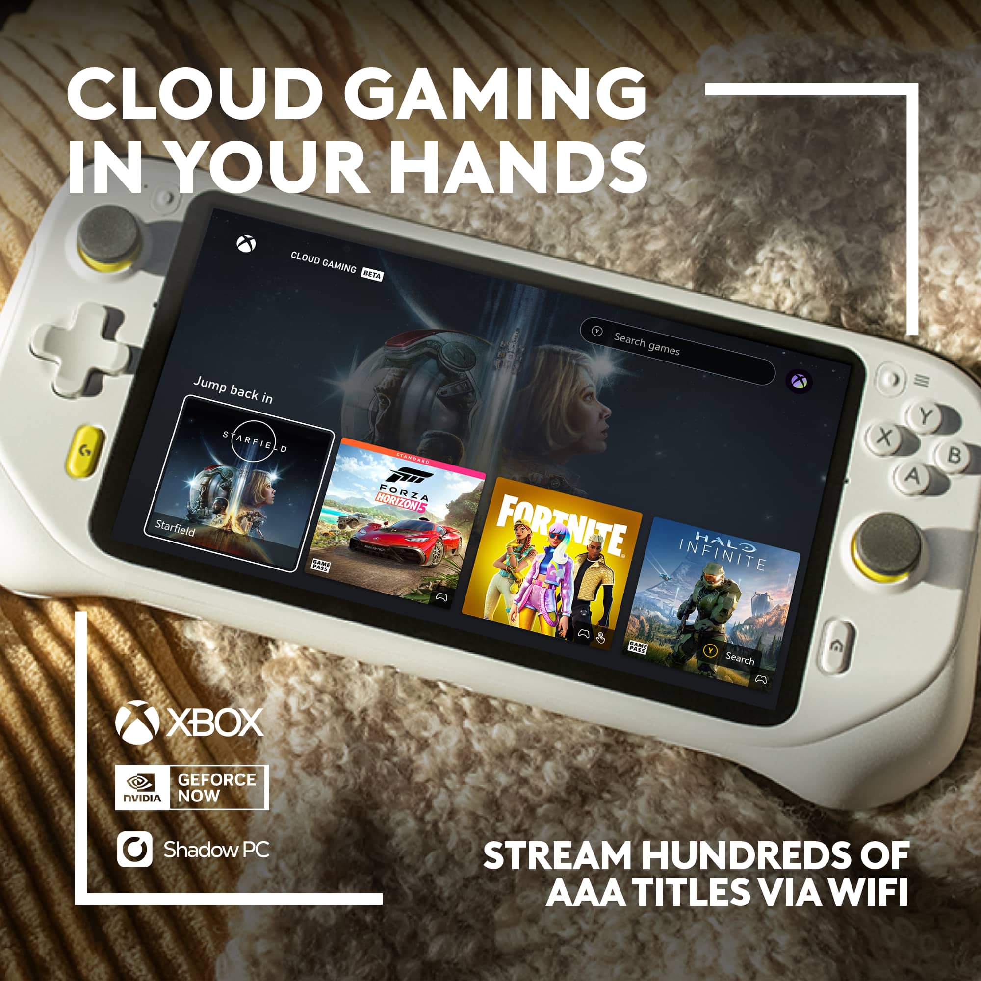 Rent-To-Own Logitech G CLOUD Gaming Handheld Console - White