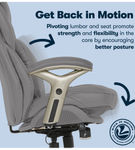 Serta - Upholstered Back in Motion Health & Wellness Manager Office Chair - Bonded Leather - Gray