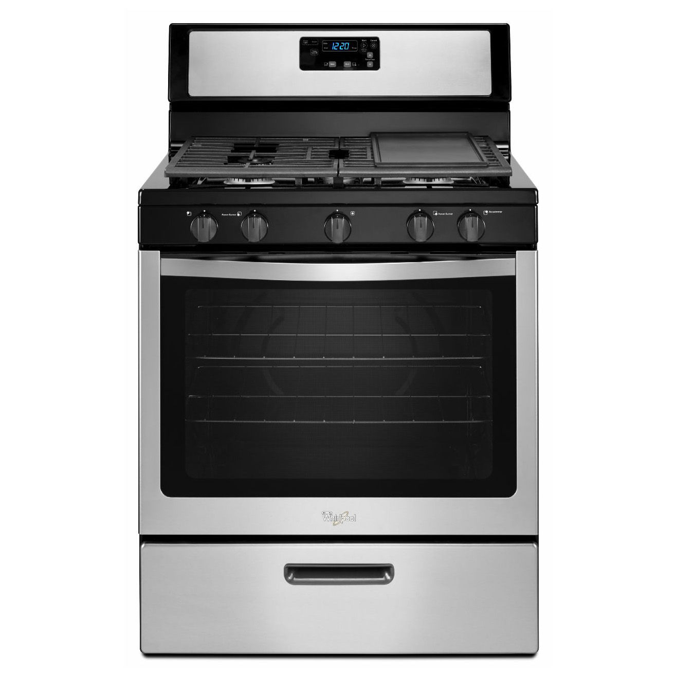 WHIRLPOOL ESTUFA GAS 30 F/S BLACK - Rent Express